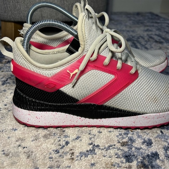 Puma Bright Rose & Gray Pacer Next Excel Running Lace-Up Sneakers Size 8 - Picture 2 of 12